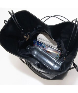 UNBILLION kakatoo ソフト合皮ドロストショルダー ブラック