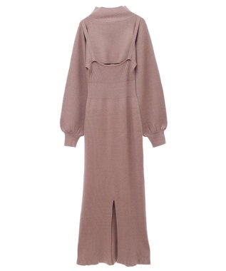 Green Parks ボレロ付ニットワンピース Brown