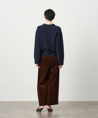 ATON YAK WOOL | モックネックセーター NAVY
