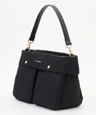LA BAGAGERIE ダブルフロントポケット2WAYショルダー ブラック