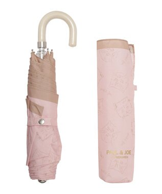 MOONBAT PAUL&JOE ACCESSOIRES(ポール＆ジョー アクセソワ) 折りたたみ傘 ドローイングヌネット＆ジプシー ピーチ