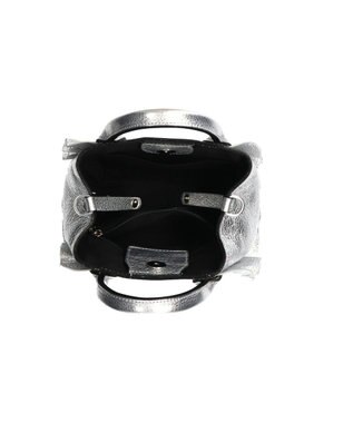 INTER-CHAUSSURES 【RIPANI】メタリックレザーフリルデザインミニバッグ シルバー