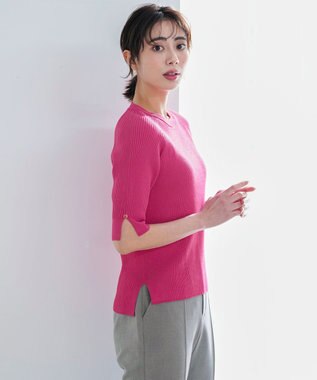 ANY SIS コクーンスリーブ ニット ピンク