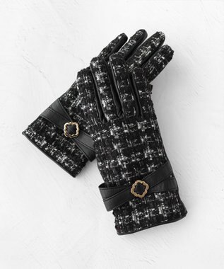 TOCCA 【数量限定・スマートフォンタッチ可能】TWEED GLOVES 手袋 ブラック系
