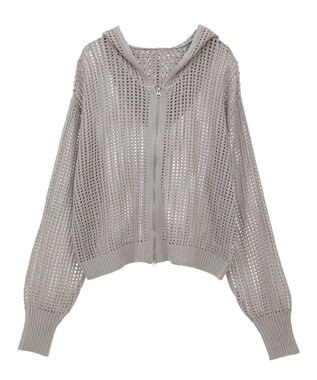 Green Parks メッシュニットパーカー Gray