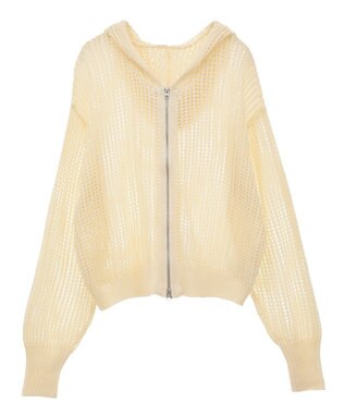 Green Parks メッシュニットパーカー Off White