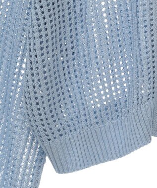 Green Parks メッシュニットパーカー Sax