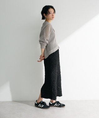 Green Parks メッシュニットパーカー Gray