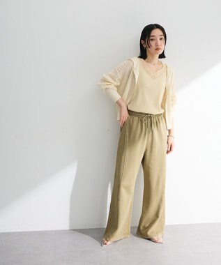 Green Parks メッシュニットパーカー Off White