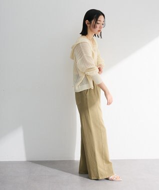 Green Parks メッシュニットパーカー Off White