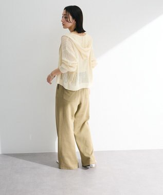 Green Parks メッシュニットパーカー Off White