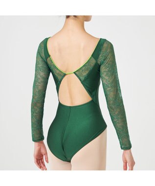 Chacott ロングスリーブレオタード エメラルドグリーン