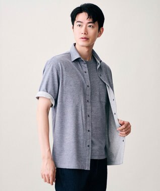 JOSEPH ABBOUD 【キングサイズ・ジャージー素材・ストレッチ】バーシブルジャージー シャツ