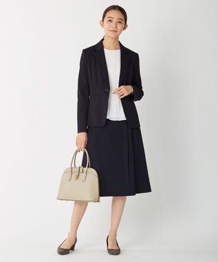 J.PRESS LADIES 【制菌加工・UVカット】アルファクロスジャージー スカート ネイビー系