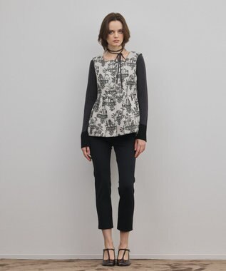 GRACE CONTINENTAL アニマルジャガードペプラムベスト キナリ