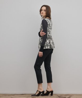 GRACE CONTINENTAL アニマルジャガードペプラムベスト キナリ