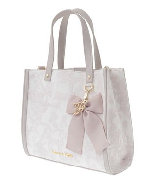 Maison de FLEUR フラワーガーデンプリント2Wayスクエアトート Pink