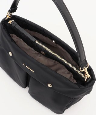 LA BAGAGERIE ダブルフロントポケット2WAYショルダー ブラック