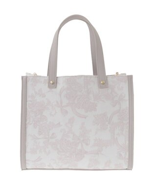 Maison de FLEUR フラワーガーデンプリント2Wayスクエアトート Pink