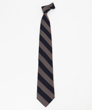 J.PRESS MEN スパンシルク レジメンタル柄ネクタイ ベージュ系2