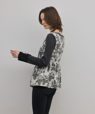 GRACE CONTINENTAL アニマルジャガードペプラムベスト キナリ