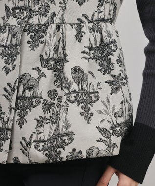 GRACE CONTINENTAL アニマルジャガードペプラムベスト キナリ