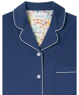 une nana cool 【綿100%】60/2 やわらか天竺 半袖開襟パジャマ MADE WITH LIBERTY FABRIC