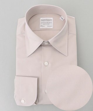 GOTAIRIKU 【形態安定】PREMIUMPLEATS_レギュラーカラー 通年ドレスシャツ_アイボリー(25年春夏モデル)