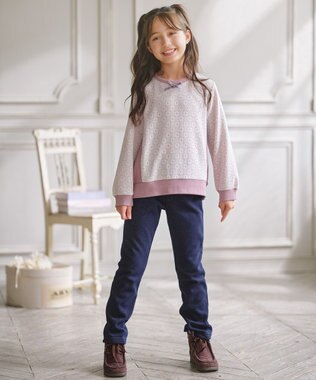 組曲 KIDS 【110-140㎝】 シャギーデニムパンツ ネイビー