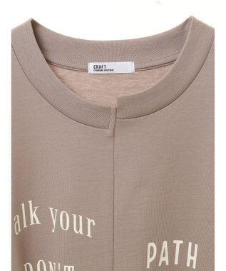 CRAFT STANDARD BOUTIQUE リメイクロゴ半袖Tee Pink Beige