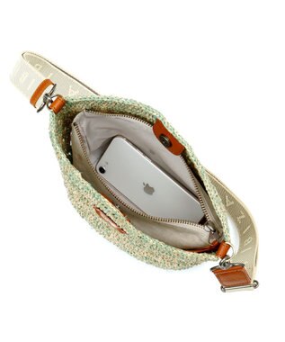 IBIZA ラフィア　ショルダーバッグ エメラルドグリーン