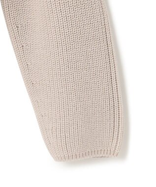 23区 L 【洗える】ウールコード ハーフジップ ニット ライトベージュ系