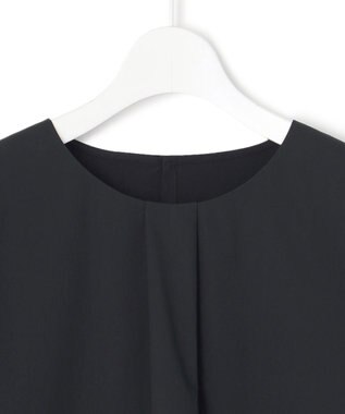 23区 【洗える】ブラウスライクジャージー プレーン カットソー ネイビー系