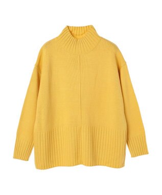 Green Parks 洗える　バックスリットニットプルオーバー Yellow