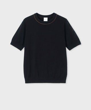 Paul Smith 【洗える】シアー コンビネーション ニット ブラック