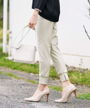 Tiaclasse L 【日本製・洗える】ロイカジョガーパンツ ベージュ