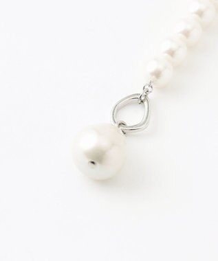 ICB ラリエットロングパールネックレス シルバー系