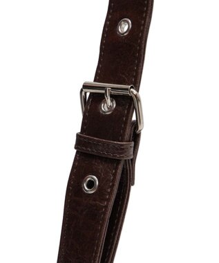 WEGO 立体ポケットハトメベルトバッグ ブラウン