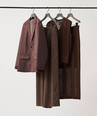 uncrave 【久慈暁子さん着用】シアー オーガンジー シャツ ジャケット ブラウン（佐藤晴美さん着用）