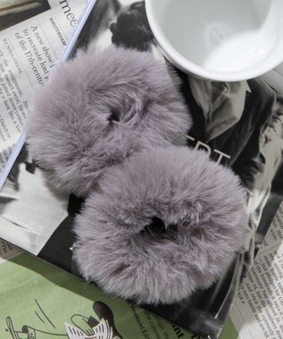 WEGO L2Pファーヘアゴム グレー