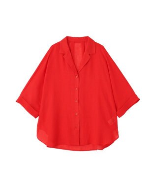 Green Parks 開襟シアーシャツジャケット Red
