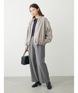 Green Parks きれいシルエットチェックワイドパンツ Glen Check