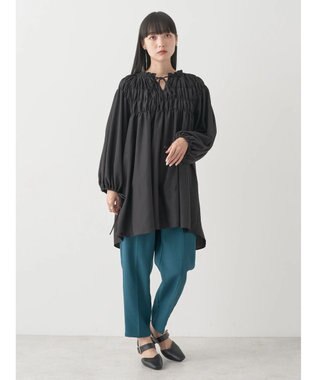 earth music&ecology シャーリングチュニック Black