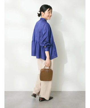 CRAFT STANDARD BOUTIQUE ペプラムブラウス（長袖） Blue
