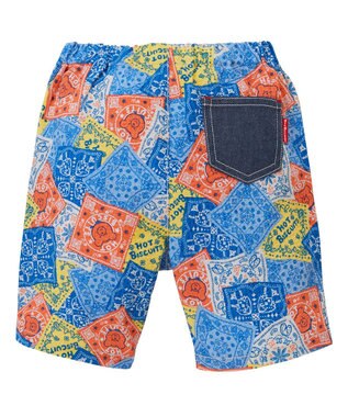 MIKI HOUSE HOT BISCUITS 【80-120cm】バンダナ柄 6分丈ハーフパンツ マルチカラー