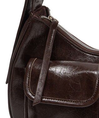 WEGO 立体ポケットハトメベルトバッグ ブラウン