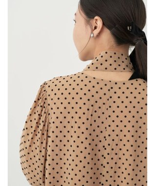 earth music&ecology ドットチュニック丈リボン付きワンピース Dot