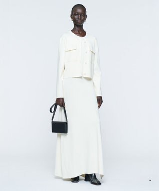 JOSEPH フルニードルビスコース　ニットジャケット Ivory