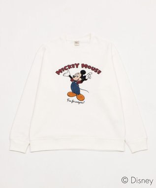 WEGO MICKEYサガラ刺繍スウェット オフホワイト