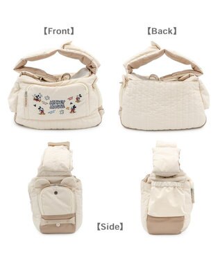 PET PARADISE ディズニー ミッキーマウス 刺繍 スリング キャリーバッグ Ｓ アイボリー